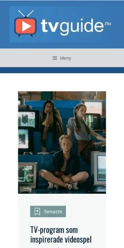 Sponsorlu makaleler için İsveç medyası Tvguide sitesinin önizlemesi