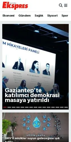 Anteprima del sito Gaziantep Ekspres, media di Turchia per articoli sponsorizzati