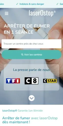 Preview of the LaserOstop website, a media outlet in France for sponsored articles
