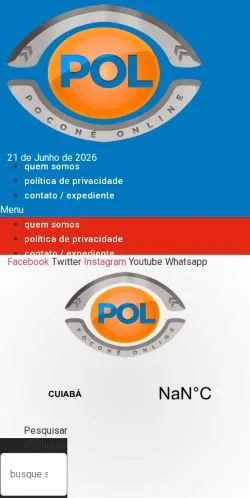Vista previa del sitio POCONÉ ONLINE, medio de Portugal para artículos patrocinados