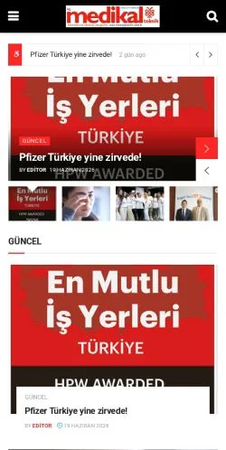 Podgląd witryny Medikal Teknik Dergisi, medium z kraju Turcja do artykułów sponsorowanych