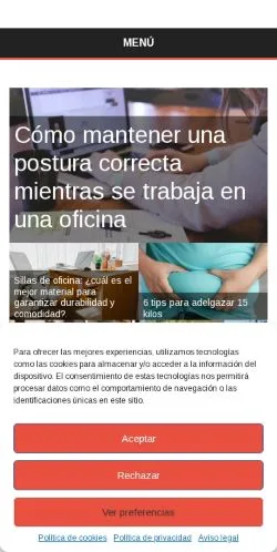 Podgląd witryny Viral TV, medium z kraju Hiszpania do artykułów sponsorowanych