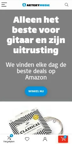スポンサード記事向けのオランダメディア、Arterymusicのサイトプレビュー