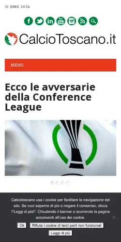 스폰서 기사용 이탈리아 매체 CalcioToscano 사이트 미리보기