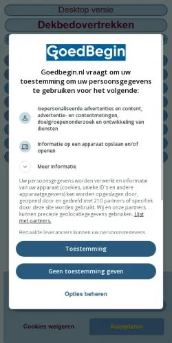 Podgląd witryny Dekbedovertrekken, medium z kraju Holandia do artykułów sponsorowanych