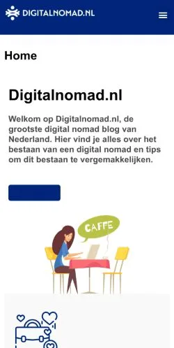 Voorbeeld van de site Digital Nomad, medium uit Nederland voor gesponsorde artikelen