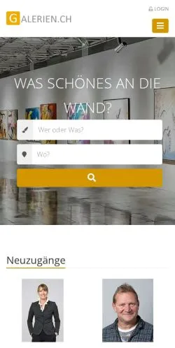 Podgląd witryny galerien.ch, medium z kraju Szwajcaria do artykułów sponsorowanych