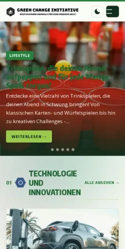 スポンサード記事向けのスイスメディア、GCI Nachhaltigkeitのサイトプレビュー