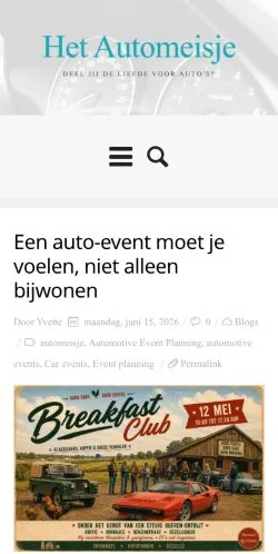 스폰서 기사용 네덜란드 매체 Het Automeisje 사이트 미리보기