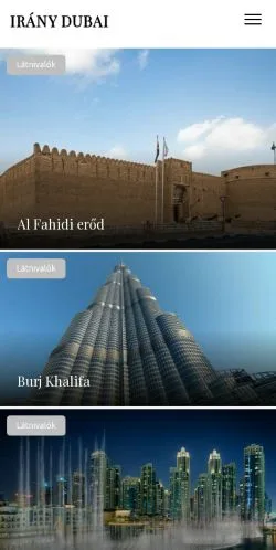 Podgląd witryny Irány Dubai, medium z kraju Węgry do artykułów sponsorowanych