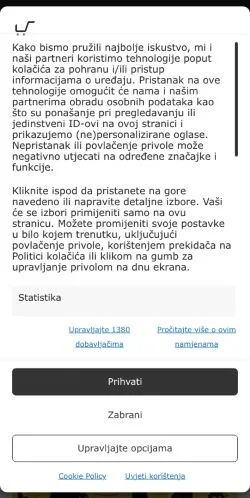 스폰서 기사용 크로아티아 매체 Ja TRGOVAC 사이트 미리보기