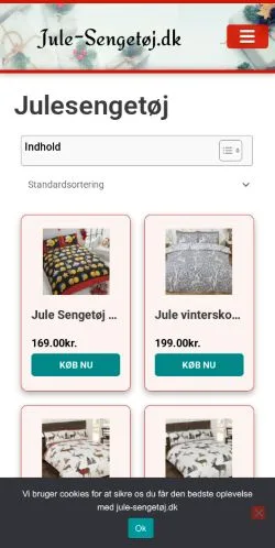 Podgląd witryny Jule-sengetøj, medium z kraju Dania do artykułów sponsorowanych