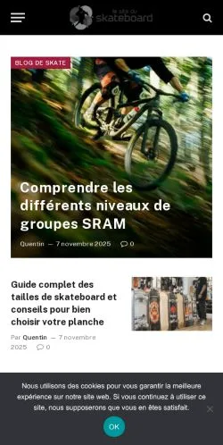 Anteprima del sito Le Site Du Skateboard, media di Francia per articoli sponsorizzati