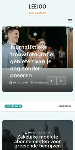 Podgląd witryny Leejoo.nl, medium z kraju Holandia do artykułów sponsorowanych