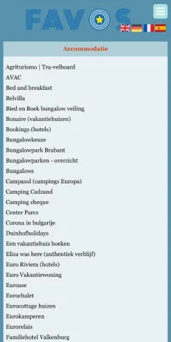 Anteprima del sito Webgids Toerisme, media di Paesi Bassi per articoli sponsorizzati