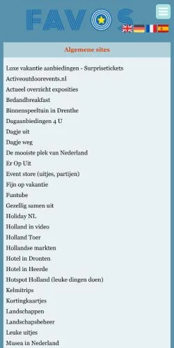 스폰서 기사용 네덜란드 매체 Webgids Toerisme Nederland 사이트 미리보기