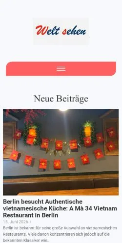 Anteprima del sito Welt Sehen, media di Germania per articoli sponsorizzati
