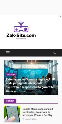 Anteprima del sito Zak-Site, media di Italia per articoli sponsorizzati
