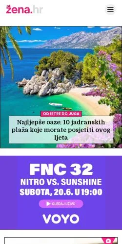 스폰서 기사용 크로아티아 매체 Žena 사이트 미리보기