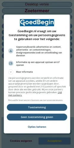Anteprima del sito Zoetermeer, media di Paesi Bassi per articoli sponsorizzati