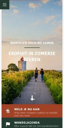 Anteprima del sito De Wandelsite, media di Paesi Bassi per articoli sponsorizzati
