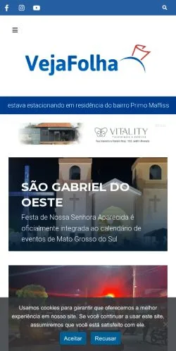 스폰서 기사용 브라질 매체 Veja Folha 사이트 미리보기