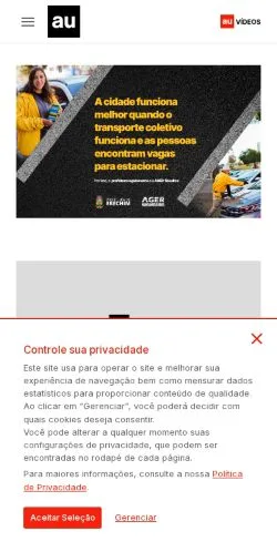 Anteprima del sito AU Online, media di Brasile per articoli sponsorizzati