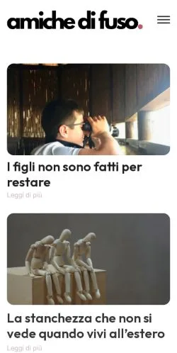 Preview of the Amiche di Fuso website, a media outlet in Italy for sponsored articles