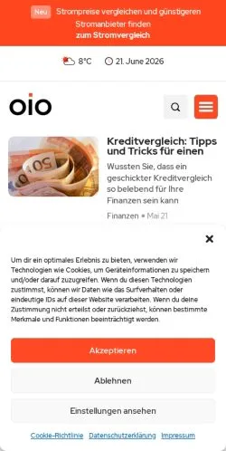 スポンサード記事向けのドイツメディア、oioのサイトプレビュー