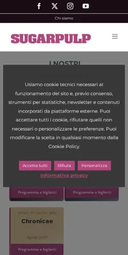 Preview of the Sugarpulp website, a media outlet in Italy for sponsored articles