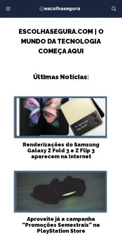Anteprima del sito Escolha Segura, media di Portogallo per articoli sponsorizzati