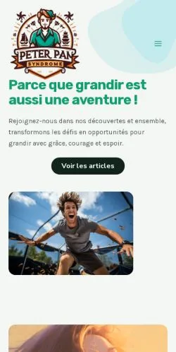 Anteprima del sito Syndrome Peter Pan, media di Francia per articoli sponsorizzati