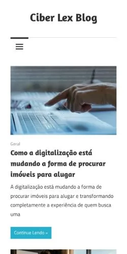 Podgląd witryny Ciber Lex, medium z kraju Brazylia do artykułów sponsorowanych