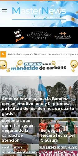 Anteprima del sito Master News, media di Argentina per articoli sponsorizzati