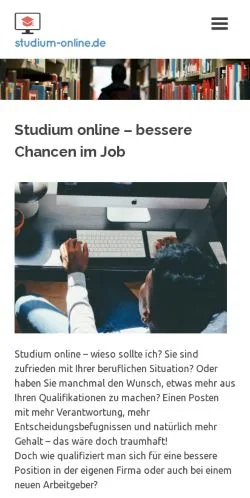 스폰서 기사용 독일 매체 Studium Online 사이트 미리보기