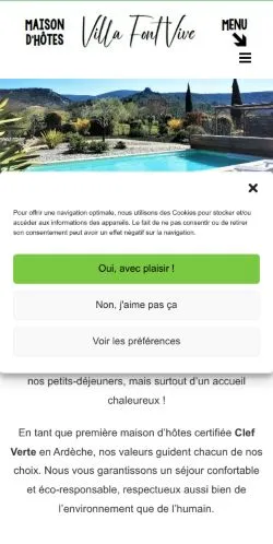 Anteprima del sito Villa Font Vive, media di Francia per articoli sponsorizzati