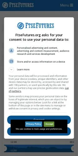 スポンサード記事向けのアメリカ合衆国メディア、FTSE Futuresのサイトプレビュー