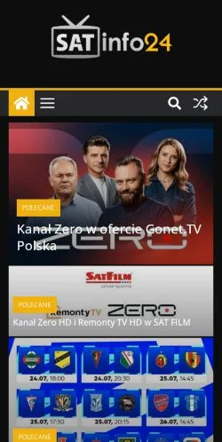 Anteprima del sito SATinfo24, media di Polonia per articoli sponsorizzati