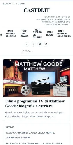 Aperçu du site Castdi.it -, média de Italie pour articles sponsorisés