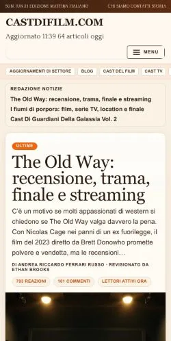 Vista previa del sitio Cast Di Film, medio de Italia para artículos patrocinados