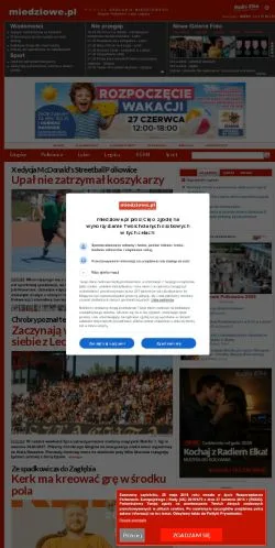 Vista previa del sitio miedziowe.pl - miedziowe.pl, medio de Polonia para artículos patrocinados
