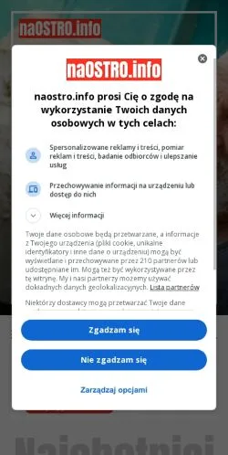 Anteprima del sito Naostro, media di Polonia per articoli sponsorizzati