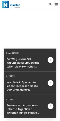 Preview of the Network Insider website, a media outlet in Germany for sponsored articles
