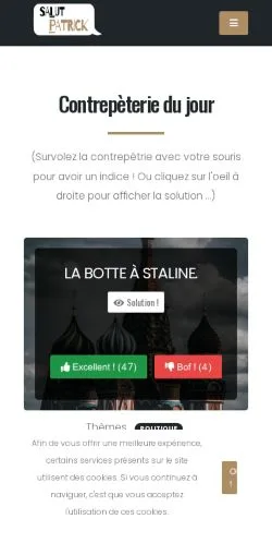 Vorschau der Website Salut Patrick, Medium aus Frankreich für gesponserte Artikel