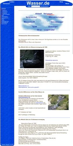 Preview of the Wasser Trinkwasser website, a media outlet in Germany for sponsored articles
