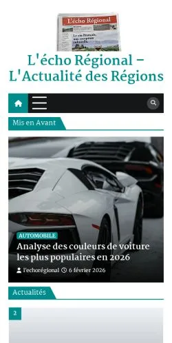Anteprima del sito L'écho Régional, media di Francia per articoli sponsorizzati