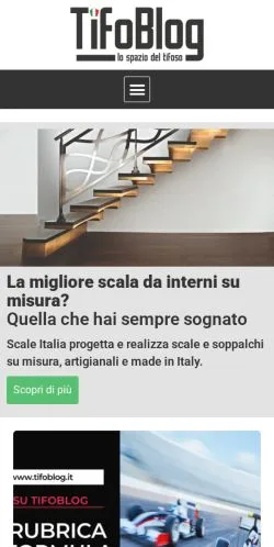 スポンサード記事向けのイタリアメディア、Tifo Blogのサイトプレビュー
