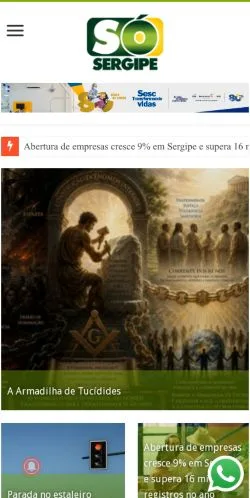 Anteprima del sito Só Sergipe, media di Brasile per articoli sponsorizzati