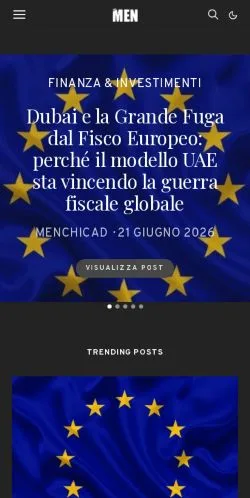 Aperçu du site Menchic, média de Italie pour articles sponsorisés