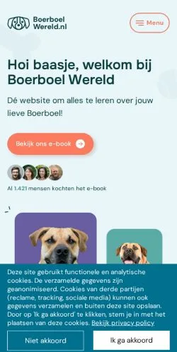 스폰서 기사용 네덜란드 매체 Boerboelwereld 사이트 미리보기